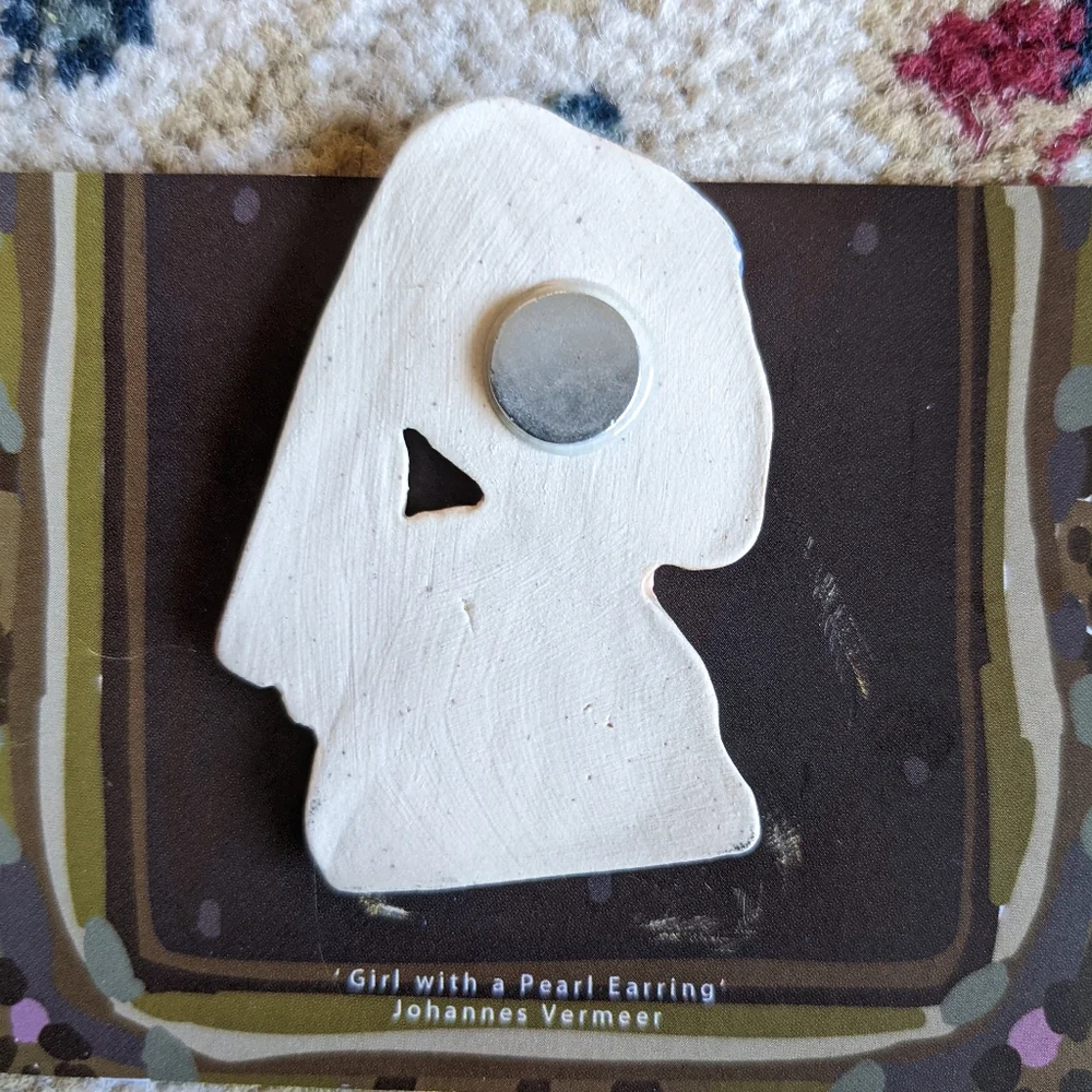 Girl with a pearl earrings magnet - Picture 2 of 2